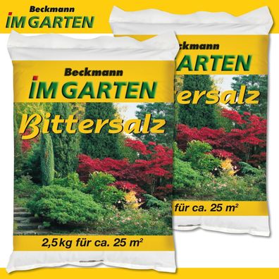 Beckmann 2 x 2,5 kg Bittersalz Magnesiumsulfat Verbräunung Nadelbaum Fichte