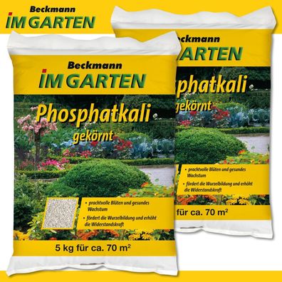 Beckmann 2 x 5 kg Phosphatkali gekörnt Blütenbildung Wurzelbildung Grunddüngung