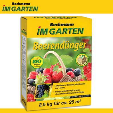 Beckmann 2,5 kg Beerendünger Erdbeeren Weintrauben Obstbaum Geschmack