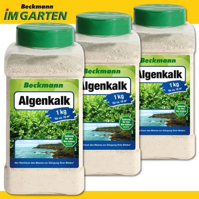 Beckmann 3 x 1 kg Algenkalk Spurenelemente Buchsbaum Gesundheit Widerstandskraft