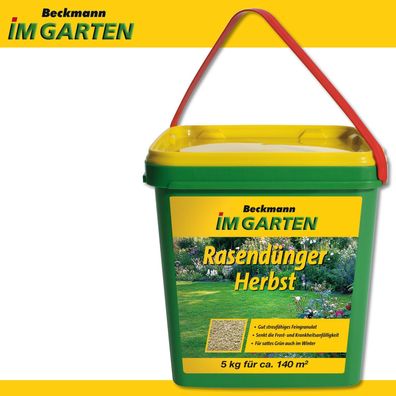 Beckmann 5 kg Rasendünger Herbst Sportrasen Zierrasen Hausgarten