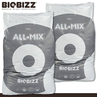 Biobizz 2 x 50 l All-Mix Pflanzenerde Pflanzsubstrat Grow Erde Indoor