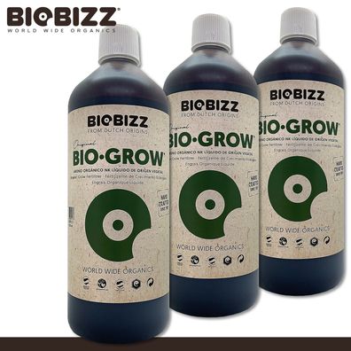 Biobizz 3 x 1 l Bio-Grow Biodünger | ELITE Wachstumsdünger |