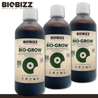 Biobizz 3 x 500 ml Bio-Grow Biodünger ELITE Wachstumsdünger