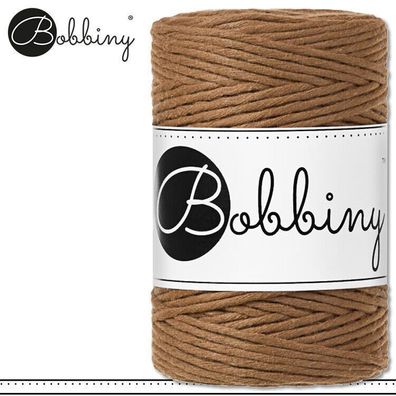 Bobbiny 100 m Makramee-Kordel 1,5 mm | Caramel | Hobby Basteln Premium