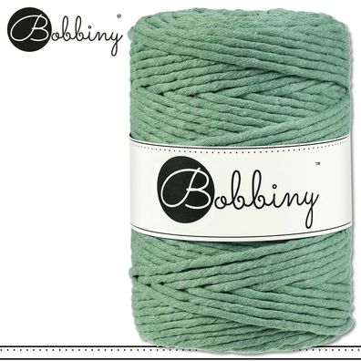 Bobbiny 100 m Makramee-Kordel 1,5 mm | Eucalyptus Green | Hobby Basteln Premium