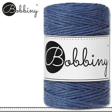 Bobbiny 100 m Makramee-Kordel 1,5 mm | Jeans | Hobby Basteln Premium