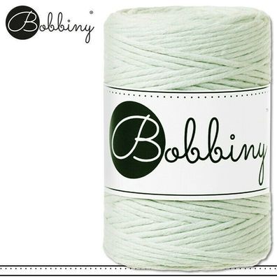 Bobbiny 100 m Makramee-Kordel 1,5 mm | Milky Green | Hobby Basteln Premium