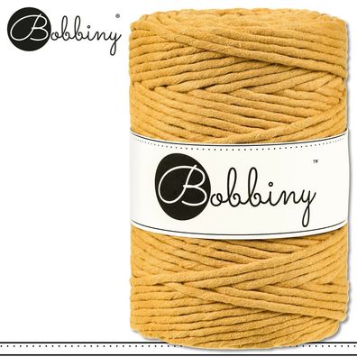 Bobbiny 100 m Makramee-Kordel 1,5 mm | Mustard | Hobby Basteln Premium