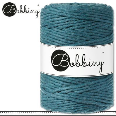 Bobbiny 100 m Makramee-Kordel 1,5 mm | Peacock Blue | Hobby Basteln Premium