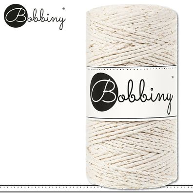 Bobbiny 100 m Makramee-Kordel 3 mm dreifach gedreht | Golden Natural | Premium