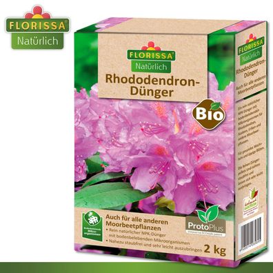 Florissa 2 kg Rhododendron-Dünger mit Düngerzusatz Proto Plus Bio Azalee