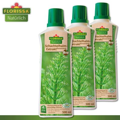 Florissa 3 x 500 ml Schachtelhalm-Extrakt Konzentrat Bio Pflanzenstärkung