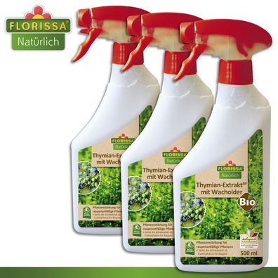 Florissa 3 x 500 ml Thymian-Extrakt AF mit Wacholder Bio Pflanzenstärkungsmittel