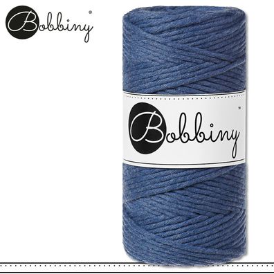 Bobbiny 100 m Makramee-Kordel 3 mm | Jeans | Hobby Basteln Premium