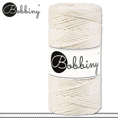 Bobbiny 100 m Makramee-Kordel 3 mm | Natural | Hobby Basteln Premium