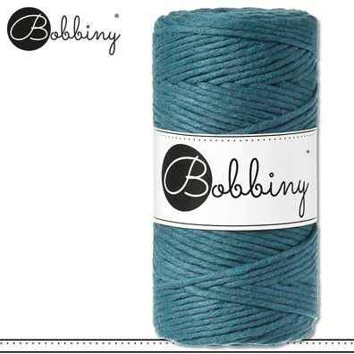 Bobbiny 100 m Makramee-Kordel 3 mm | Peacock Blue | Hobby Basteln Premium