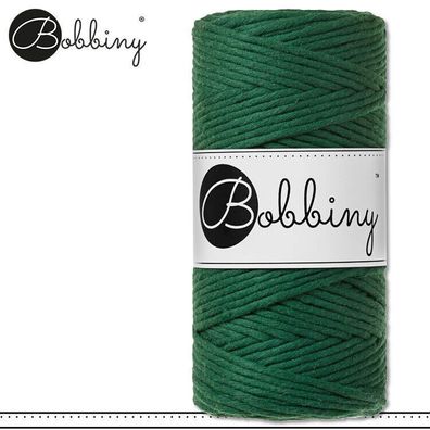 Bobbiny 100 m Makramee-Kordel 3 mm | Pine Green | Hobby Basteln Premium