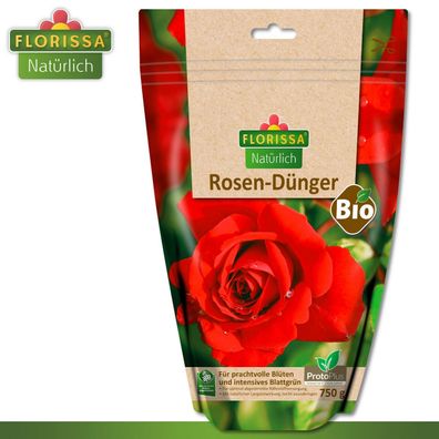Florissa 750 g Rosen-Dünger Proto Plus Bio Natürlicher Volldünger für Rosen