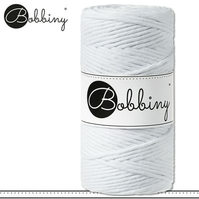 Bobbiny 100 m Makramee-Kordel 3 mm | White | Hobby Basteln Premium