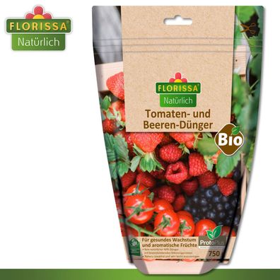 Florissa 750 g Tomaten und Beeren-Dünger mit Proto Plus Erdbeeren Himbeeren