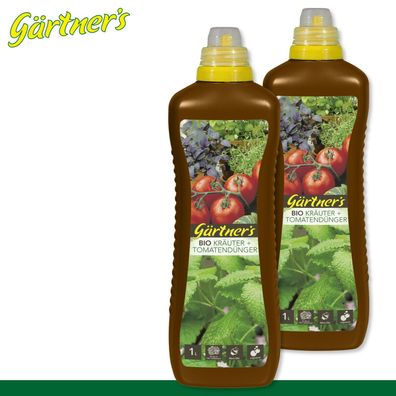 Gärtner?s 2 x 1 l Bio Kräuter + Tomatendünger Gurke Paprika Petersilie Basilikum