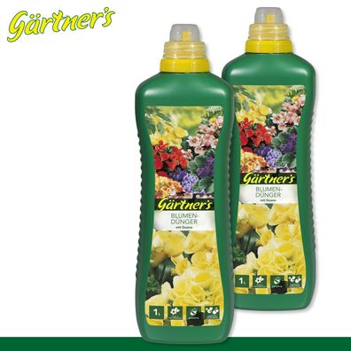 Gärtner?s 2 x 1 l Blumendünger mit Guano Seevogel-Guano vitale Blühpflanzen