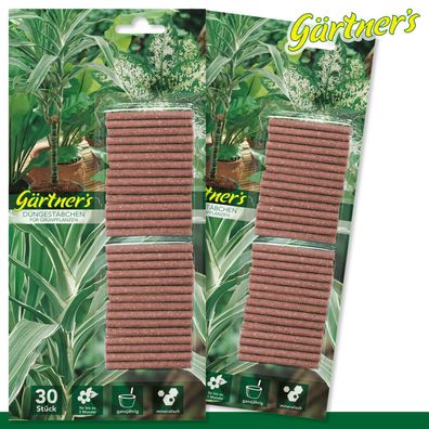 Gärtner?s 2 x 30 Stück Düngestäbchen für Grünpflanzen