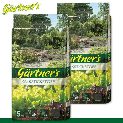 Gärtner?s 2 x 5 kg Kalkstickstoff fein geperlt Mineralien Wachstum Pflege Garten