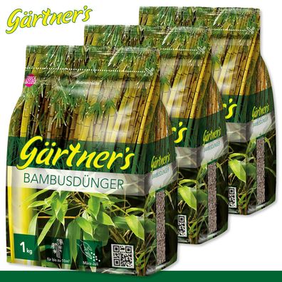 Gärtner?s 3 x 1 kg Bambusdünger Wachstum Blattgrün Pampasgras Entwicklung