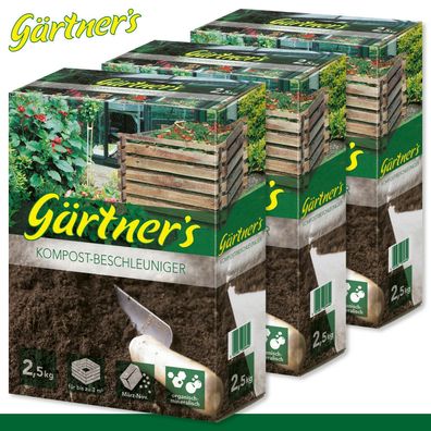 Gärtner?s 3 x 2,5 kg Kompostbeschleuniger Verrottehilfsstoff Komposthilfe Garte