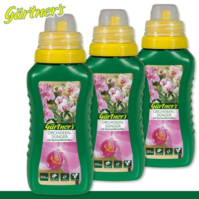 Gärtner?s 3 x 250 ml Orchideendünger mit Spurennährstoffen mit Dosierkappe