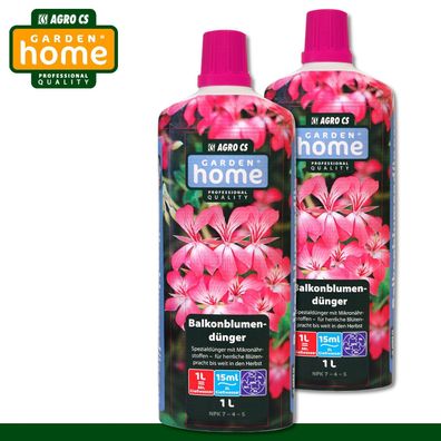 Garden Home 2 x 1 l Balkonblumendünger Spezialdünger mit Mikronährstoffen Blüte