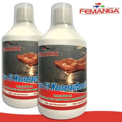Femanga 2 x 500 ml Aqua Fit Wasseraufbereiter
