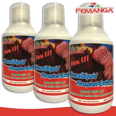 Femanga 3 x 250 ml MineralLiquid Phosphat-Entferner