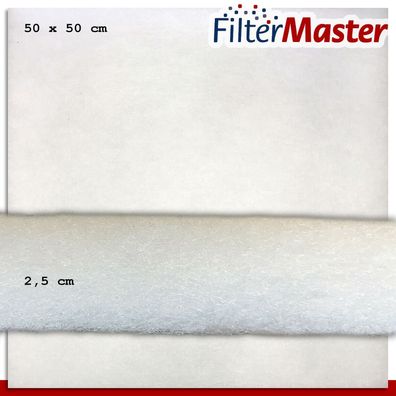 FilterMaster 50 x 50 x 2,5 cm Feinfiltervlies weiß fein
