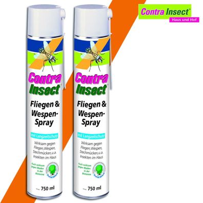 Frunol Delicia Contra Insect® 2 x 750 ml Fliegen & Wespen-Spray Bekämpfung Haus