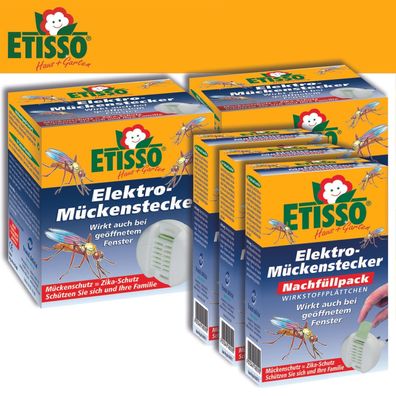 Frunol Delicia ETISSO 2 x Elektro-Mückenstecker + 3 x Nachfüllpack