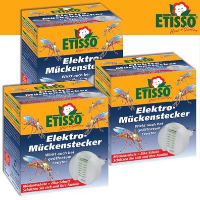 Frunol Delicia ETISSO 3x Elektro-Mückenstecker inkl. je 20 Wirkstoffplättchen