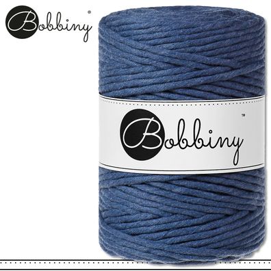 Bobbiny 100 m Makramee-Kordel 5 mm | Jeans | Hobby Basteln Premium