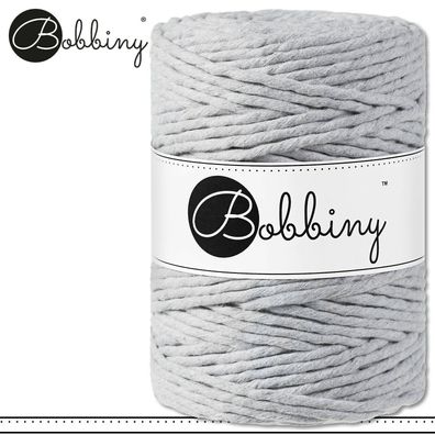 Bobbiny 100 m Makramee-Kordel 5 mm | Light Grey | Hobby Basteln Premium