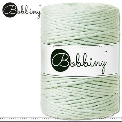 Bobbiny 100 m Makramee-Kordel 5 mm | Milky Green | Hobby Basteln Premium