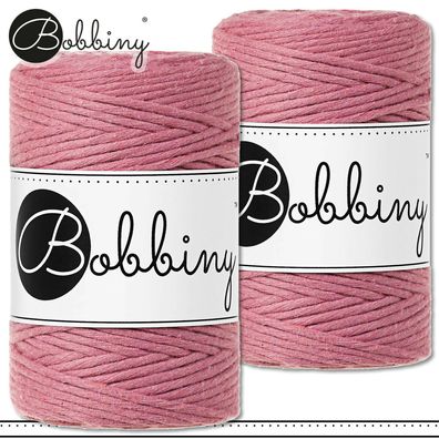 Bobbiny 2 x 100 m Makramee-Kordel 1,5 mm | Blossom | Hobby Basteln Premium