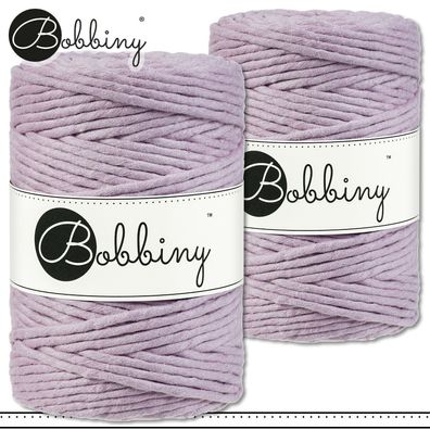 Bobbiny 2 x 100 m Makramee-Kordel 1,5 mm | Dusty Pink | Hobby Basteln Premium