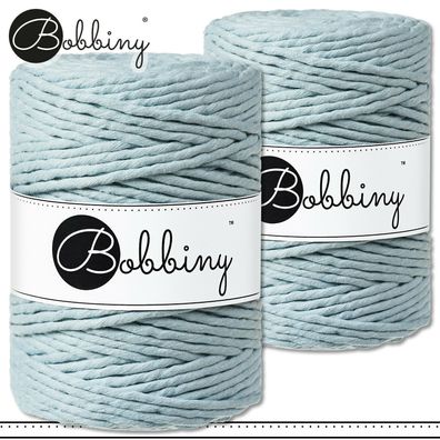 Bobbiny 2 x 100 m Makramee-Kordel 1,5 mm | Misty | Hobby Basteln Premium