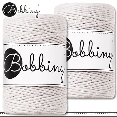 Bobbiny 2 x 100 m Makramee-Kordel 1,5 mm | Moonlight | Hobby Basteln Premium