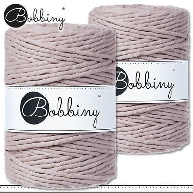 Bobbiny 2 x 100 m Makramee-Kordel 1,5 mm | Pearl | Hobby Basteln Premium