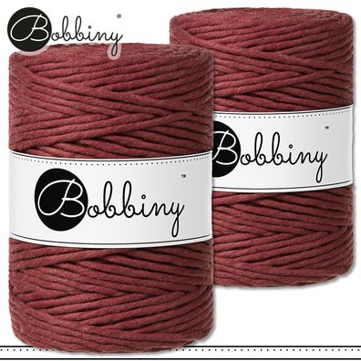 Bobbiny 2 x 100 m Makramee-Kordel 1,5 mm | Wild Rose | Hobby Basteln Premium