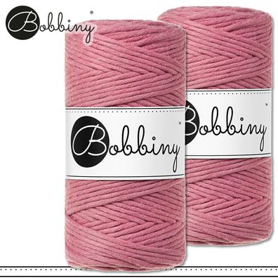 Bobbiny 2 x 100 m Makramee-Kordel 3 mm | Blossom | Hobby Basteln Premium
