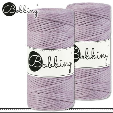 Bobbiny 2 x 100 m Makramee-Kordel 3 mm | Dusty Pink | Hobby Basteln Premium